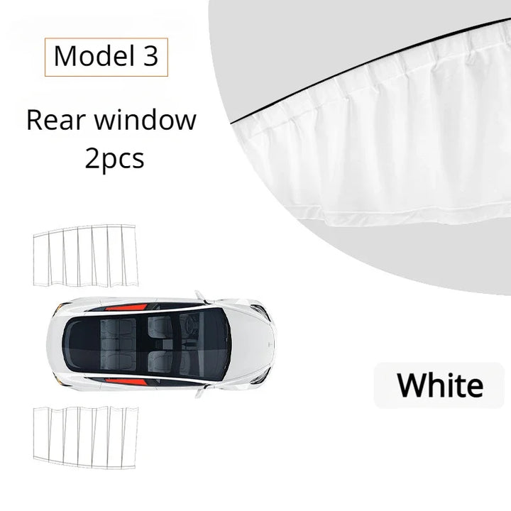 Side Window Sunshade Curtain for Tesla Model 3/Model Y/Model 3+ Highland (2024) is available at Ludicrous EV.
