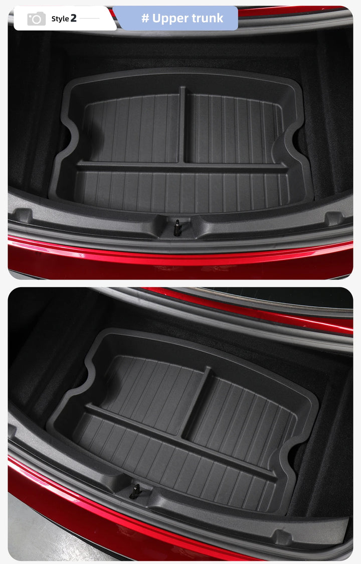 Front & Rear Trunk Organizer For Tesla Model 3 Highland 2024 is available at Ludicrous EV.