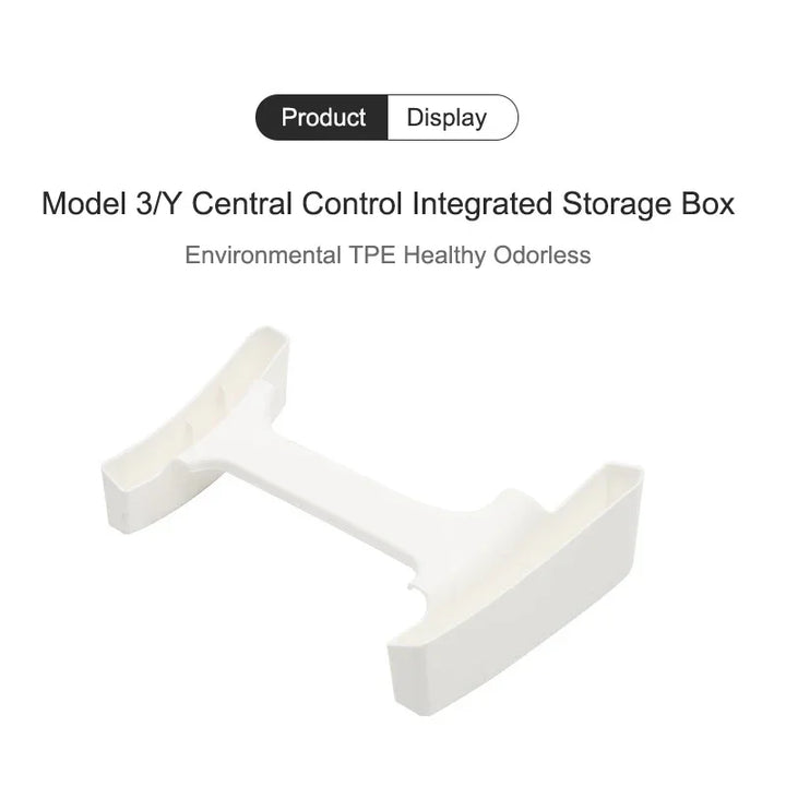 Double Layered White Center Armrest Box for Tesla Model 3/Model  Y is available at Ludicrous EV.