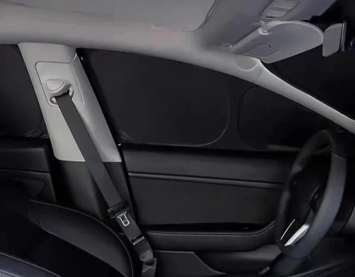 Car Sunshade Privacy Curtain for Side Windows and Windshield Heat Insulation for Tesla Model 3 Highland 2024 is available at Ludicrous EV.
