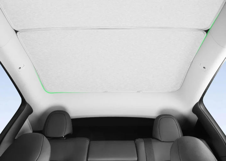 Suede Sunshades with Ice Cloth Buckles for Tesla Model 3/Y 2021-2024 is available at Ludicrous EV.
