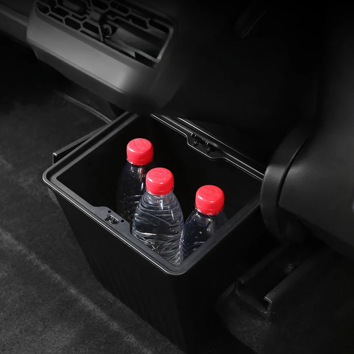 Under-Seat Trash Can for Tesla Model Y 2021-2024 is available at Ludicrous EV.
