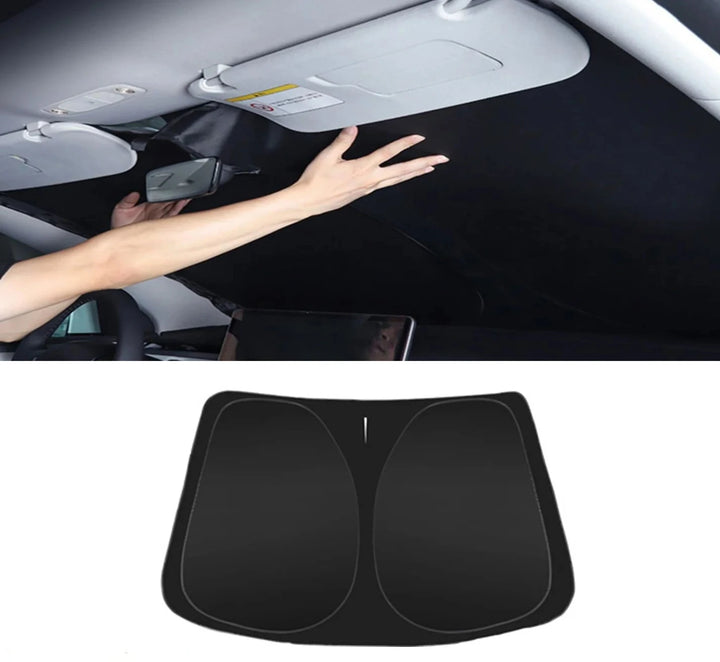 Side Window Sun Shade for Camping & Hiking – Custom Privacy Protection for 2023 Tesla Model 3/Model Y at Ludicrous EV.
