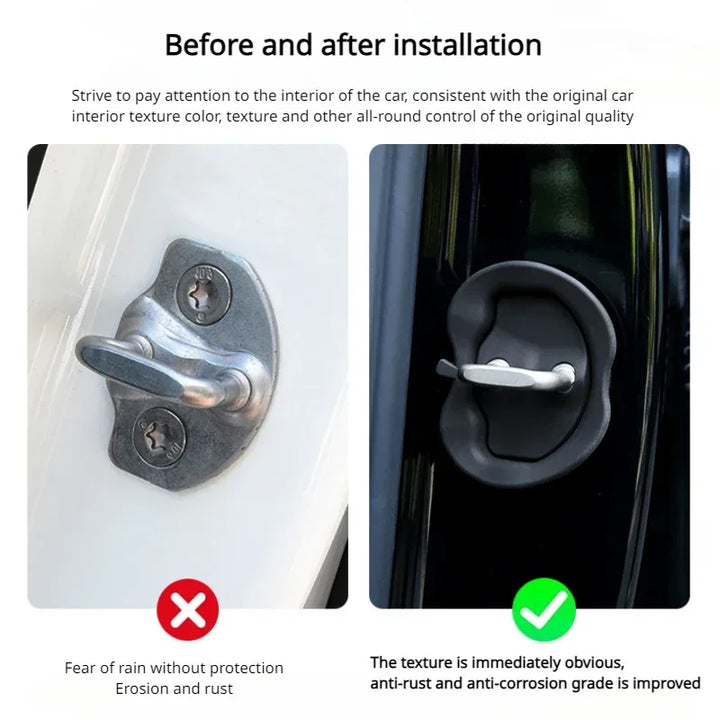 Silicone Car Door Lock Latches Cover for Tesla Model 3+/Model Y 2024 is available at Ludicrous EV.