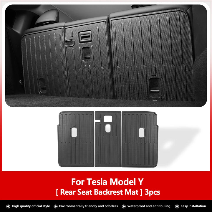 Rear Seat Backrest Protective Pad & Trunk Mat For Tesla Model Y 2021-2024 is available at Ludicrous EV.
