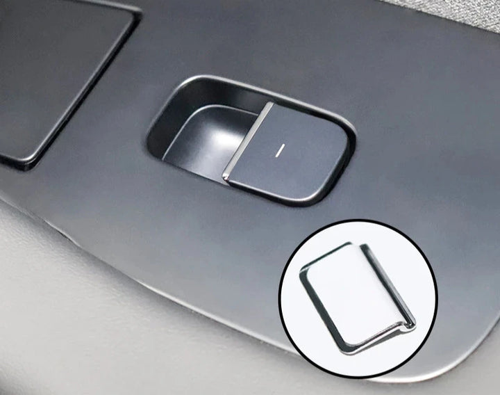 Electroplated ABS Window Lift Button Sequins for Tesla Model 3/Model Y/Model 3+ Highland is available at Ludicrous EV.
