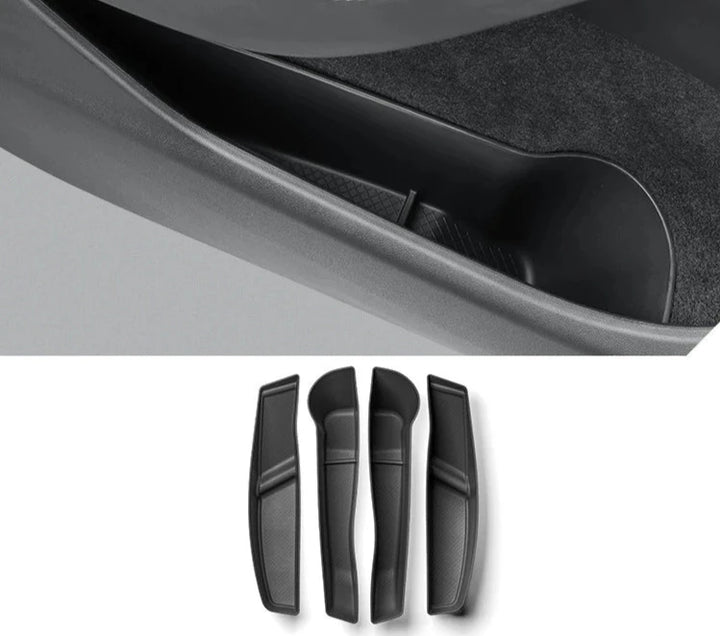 Car Door Storage Box Organizer - Anti-Dirty TPE Gate Slot for 2021-2023 Tesla Model Y Accessories at Ludicrous EV.
