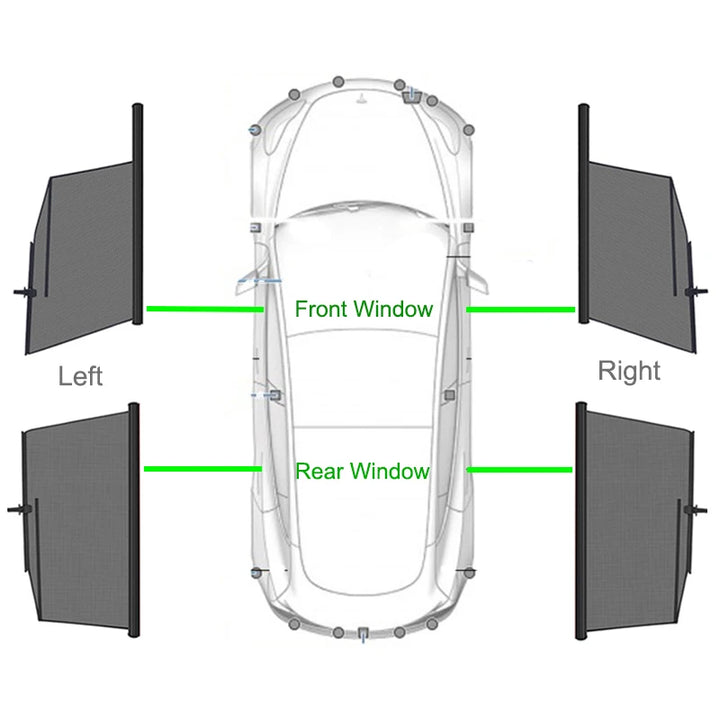 Retractable Side Window Sunshade Telescopic Shade for Tesla Model 3/Y is available at Ludicrous EV.
