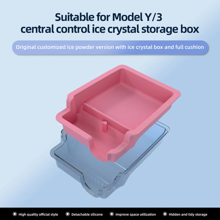 Central Control Armrest Storage Box for Tesla Model 3/Y 2023 is available at Ludicrous EV.