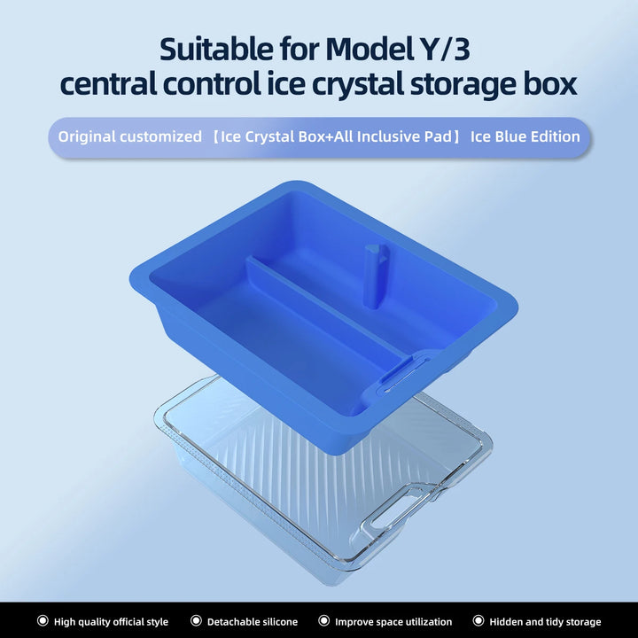 Central Control Armrest Storage Box for Tesla Model 3/Y 2023 is available at Ludicrous EV.