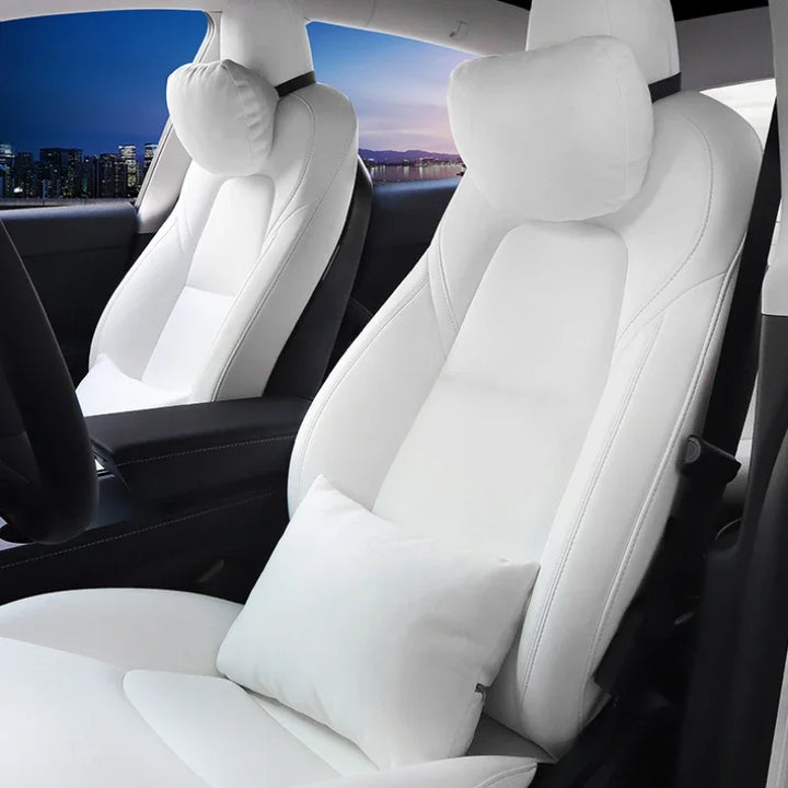 Soft Car Neck & Waist Pillows – Comfortable Seat Headrest & Lumbar Support for Tesla Model 3/Model Y/Model S/Model X (2017-2024) is available at Ludicrous EV.