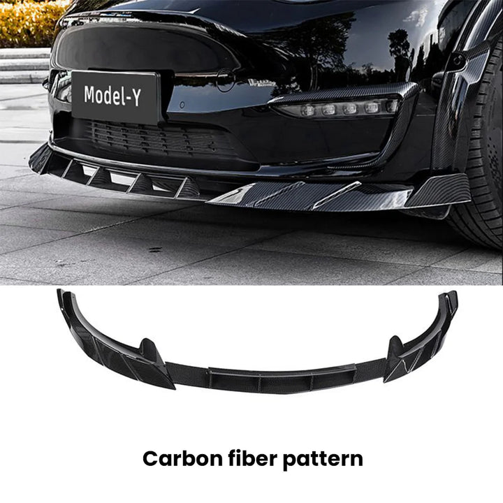 Carbon Fiber Body Kit Front Bumper Lip Rear Spoiler for Tesla Model Y (2021-2023) is available at Ludicrous EV.