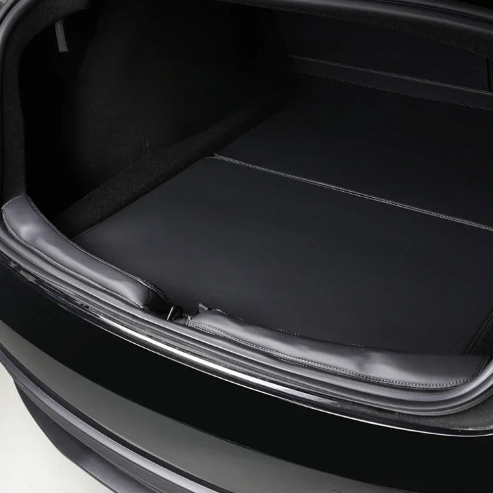 Front and Rear Door Sill Pads in Nappa Leather, Welcome Pedal Threshold Strips for Tesla Model 3 Highland 2024  is available at Ludicrous EV.