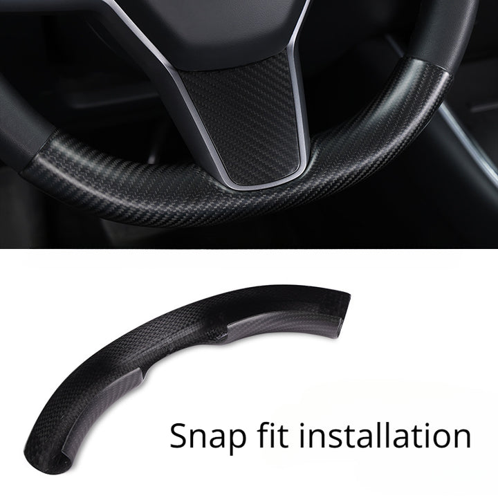 Real Carbon Fiber Steering Wheel Cover for Tesla Model 3/Model Y is available at Ludicrous EV.
