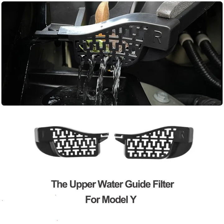 Front Trunk Water Guide Channel Protective Net for Debris Filtration Anti-Clogging Groove Tesla Model Y 2021-2024 is available at Ludicrous EV.