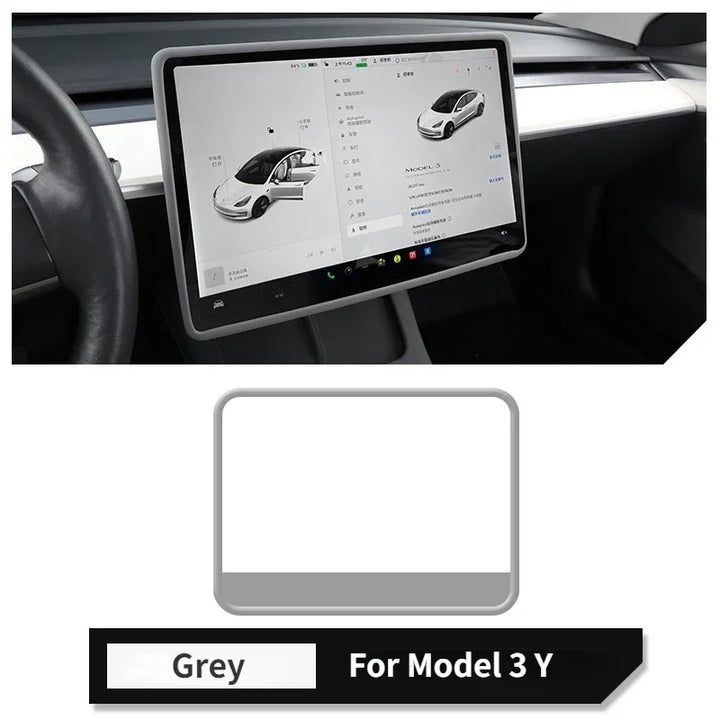 Silicone Frame / Central Control Display Protective Film for Tesla Model 3/Model Y (2023) is available at Ludicrous EV.
