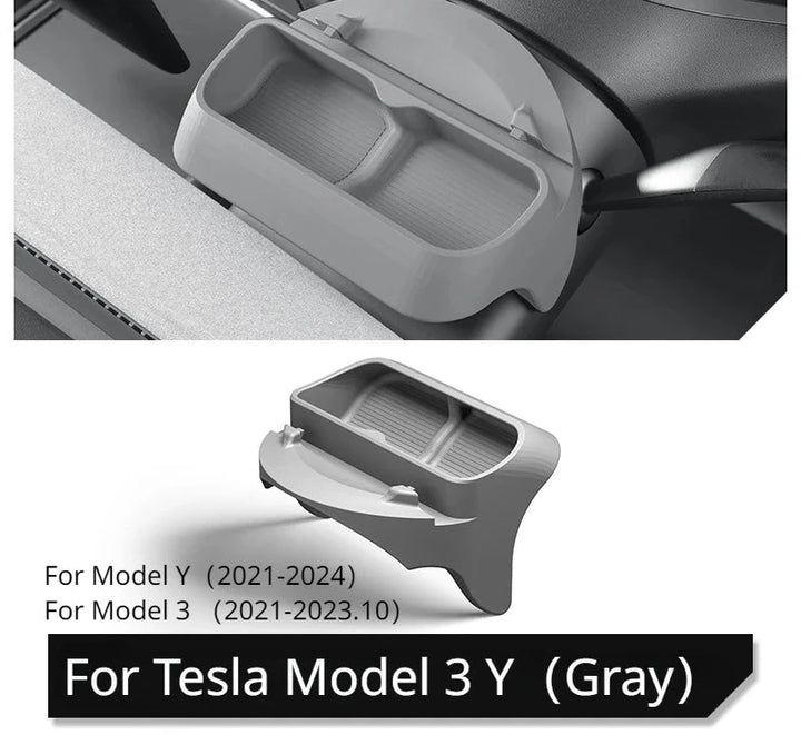 Silicone Steering Wheel Storage Box for Tesla Model 3/Model Y (2021-2023)