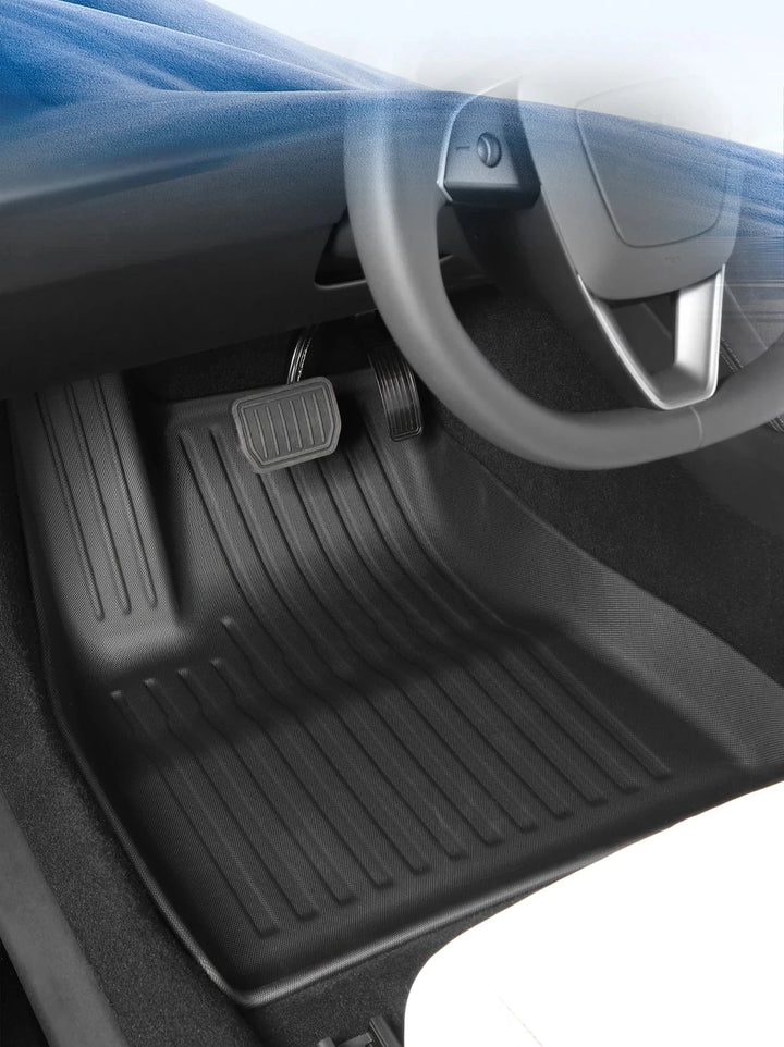 TPE Waterproof Floor Mats & Foot Pad Set For Tesla Model 3 Highland 2024 is available at Ludicrous EV.
