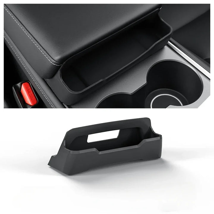 Armrest Glasses Box - Central Control Storage Tray for Sunglasses and Phone Accessories, Tesla Model Y is available at Ludicrous EV.