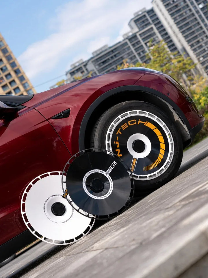 4PCS 19-Inch High-Performance Wheel Hubcaps, Full Rim Covers for Tesla Model Y 2019-2023 is available at Ludicrous EV.