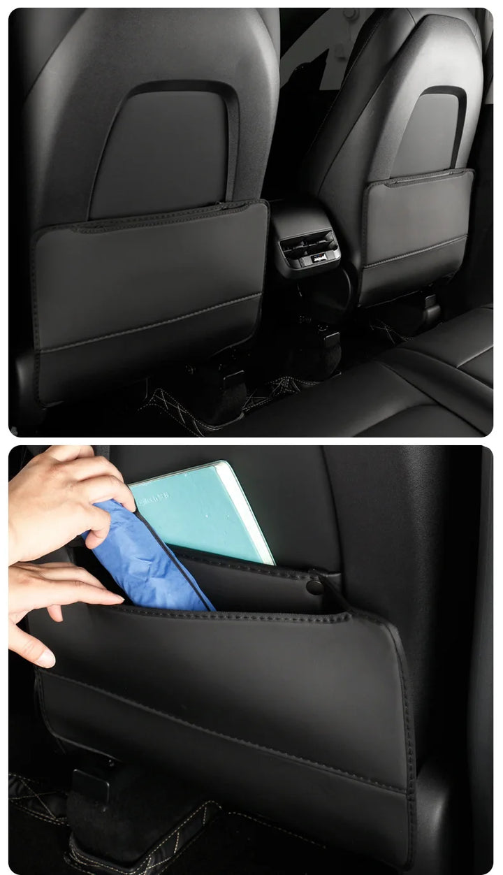 Seat Back Protector with Pocket for Tesla Model Y/3 is available at Ludicrous EV.