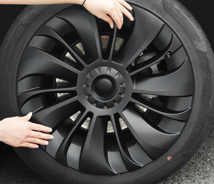 4PCS for Tesla Model Y 19 Inch Hubcap Car Replacement Performance Automobile Wheel Cover Full Rim Caps Accessories 2018-2024