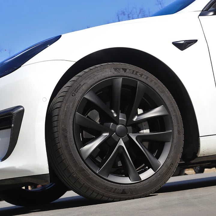 18 Inch Full Rim Wheel Hub Cap Cover, Performance Replacement for Tesla Model 3 is available at Ludicrous EV.
