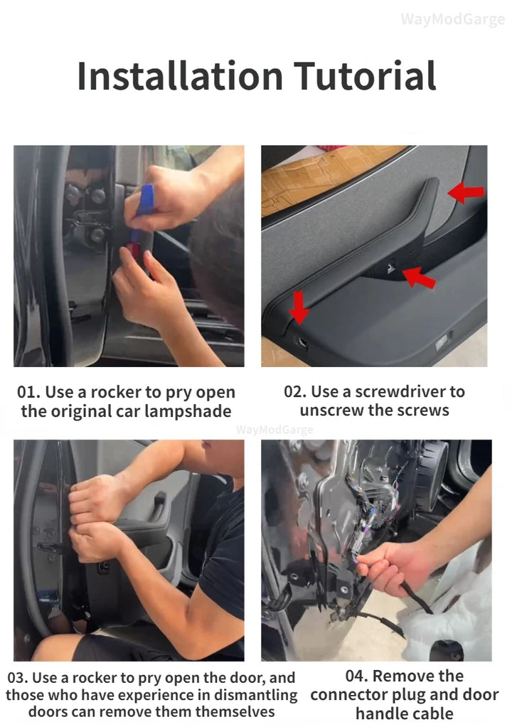 Car Door Warning Light for Anti-Collision – Strong Flashing LED Lamp for 2024 Tesla Model 3/Model Y/Model 3+ Highland at Ludicrous EV.
