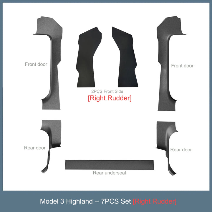 Front Rear Seat Slide Rails Protector Cover for Tesla Model Y 2021-2024 is available at Ludicrous EV.