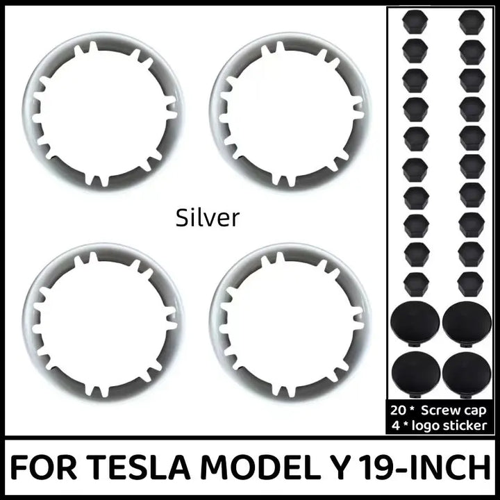 4Pcs 19" Wheel Hub Protection Patches for Tesla Model Y 2018-2024 is available at Ludicrous EV.

