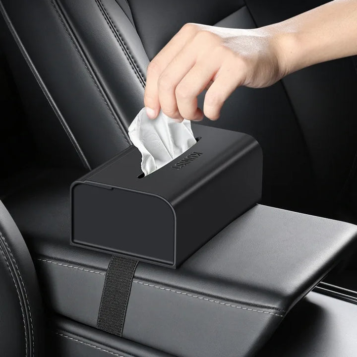 Tissue Storage Box for Seat Back Armrest & Screen for Tesla Model 3/Model Y 2023 is available at Ludicrous EV.
