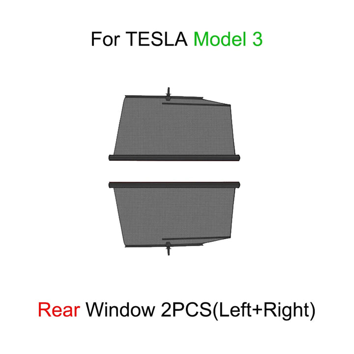 Retractable Side Window Sunshade Telescopic Shade for Tesla Model 3/Y is available at Ludicrous EV.
