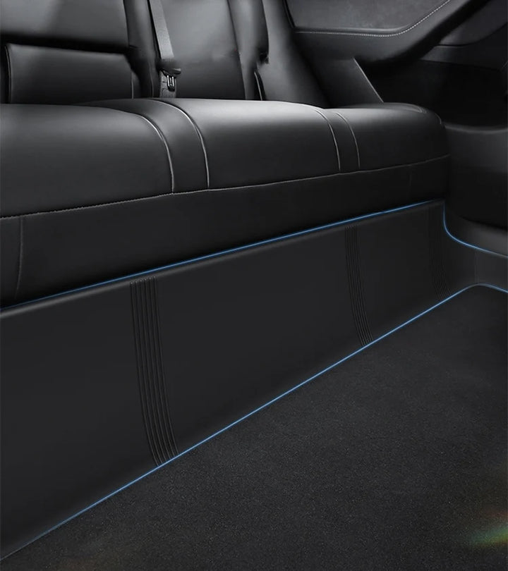 TPE Anti-Dirty Rear Seat Kick Mat for Tesla Model Y is available at Ludicrous EV.