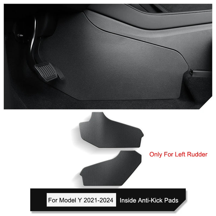 TPE Anti-Dirty Rear Seat Kick Mat for Tesla Model Y is available at Ludicrous EV.