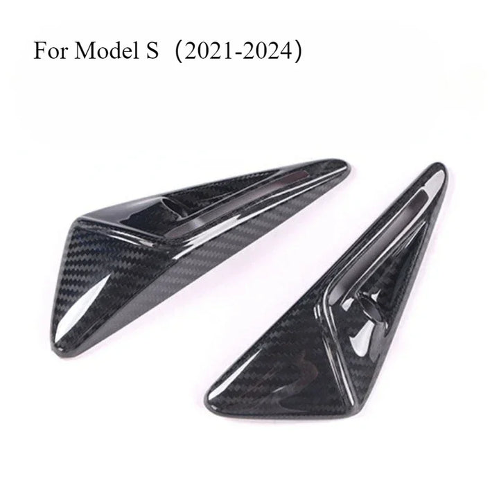 Real Carbon Fiber Side Camera Cover Sticker for Tesla Model 3/Model Y/Model S/Model X/Model 3+ Highland is available at Ludicrous EV.
