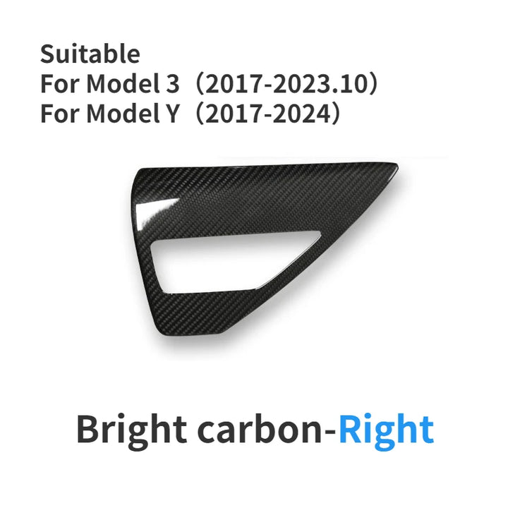 Real Carbon Fiber Charging Cover Shell for Tesla Model 3/Model Y/Model 3+ Highland 2024  is available at Ludicrous EV.