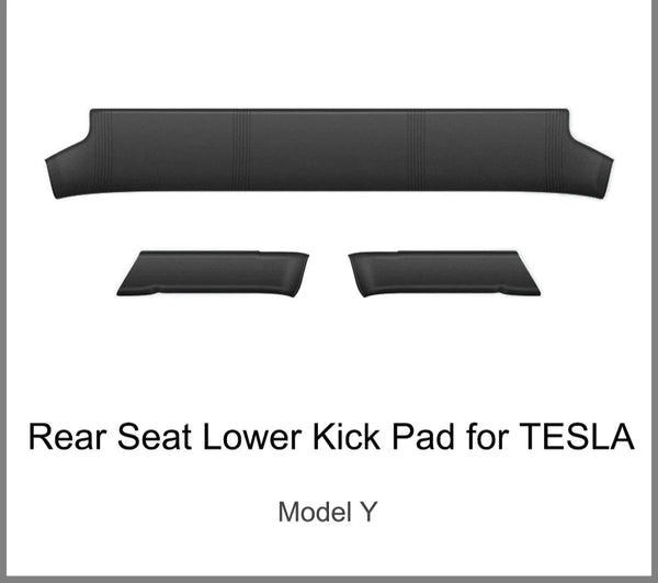 TPE Anti-Dirty Rear Seat Kick Mat for Tesla Model Y is available at Ludicrous EV.