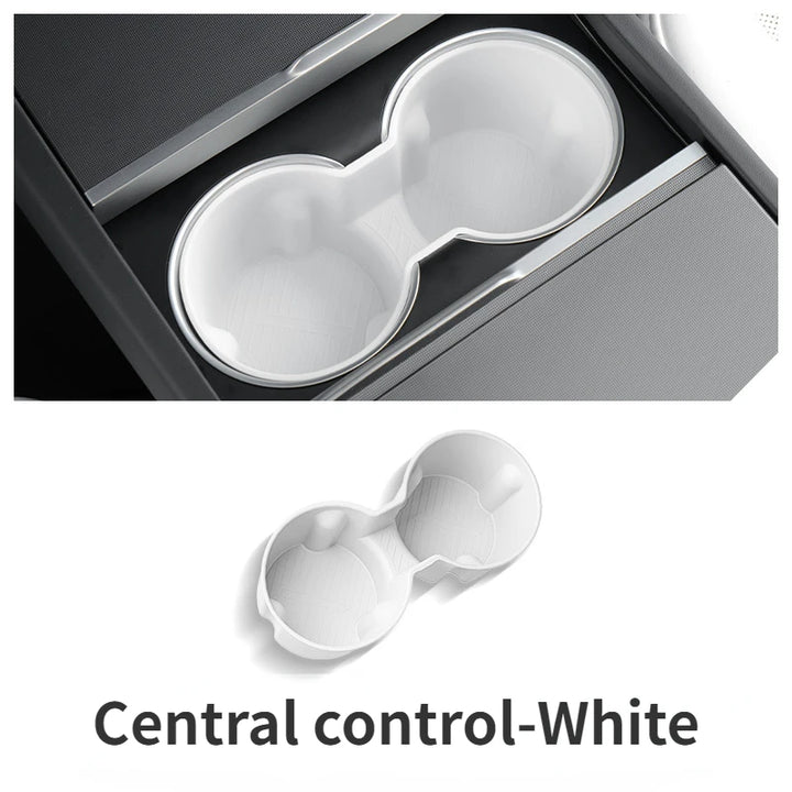 Central Control Armrest Box Fixed Water Cup Slot Storage Cup Holder for Tesla Model 3 Highland 2024 is available at Ludicrous EV.
