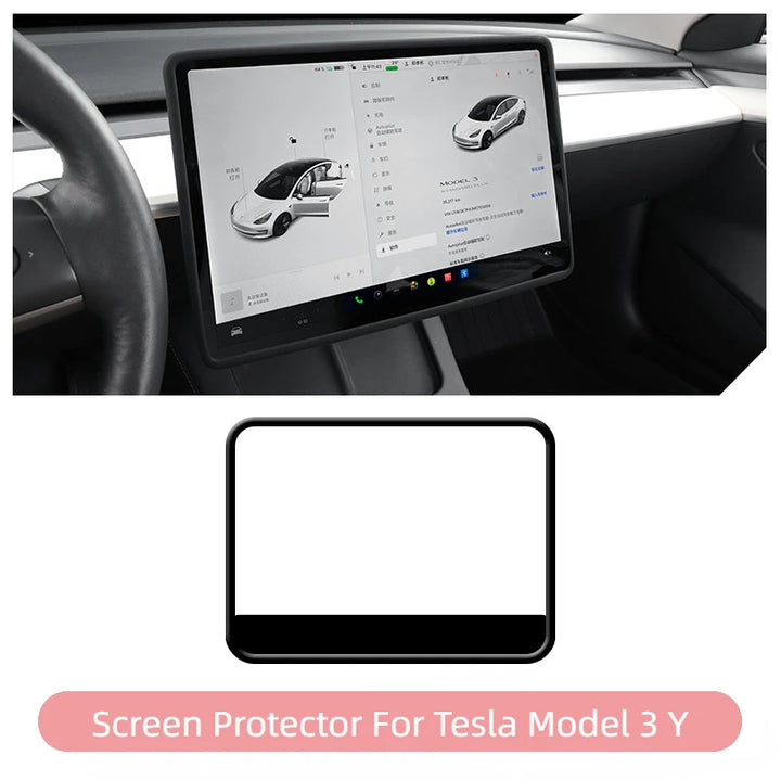 Silicone Frame / Central Control Display Protective Film for Tesla Model 3/Model Y (2023) is available at Ludicrous EV.
