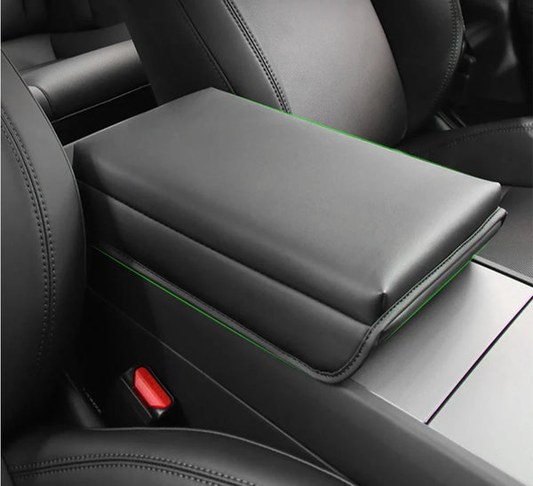 Center Armrest Box Cover Heightening Pad Leather Protector for Tesla Model 3 Highland 2023-2024 is available at Ludicrous EV.