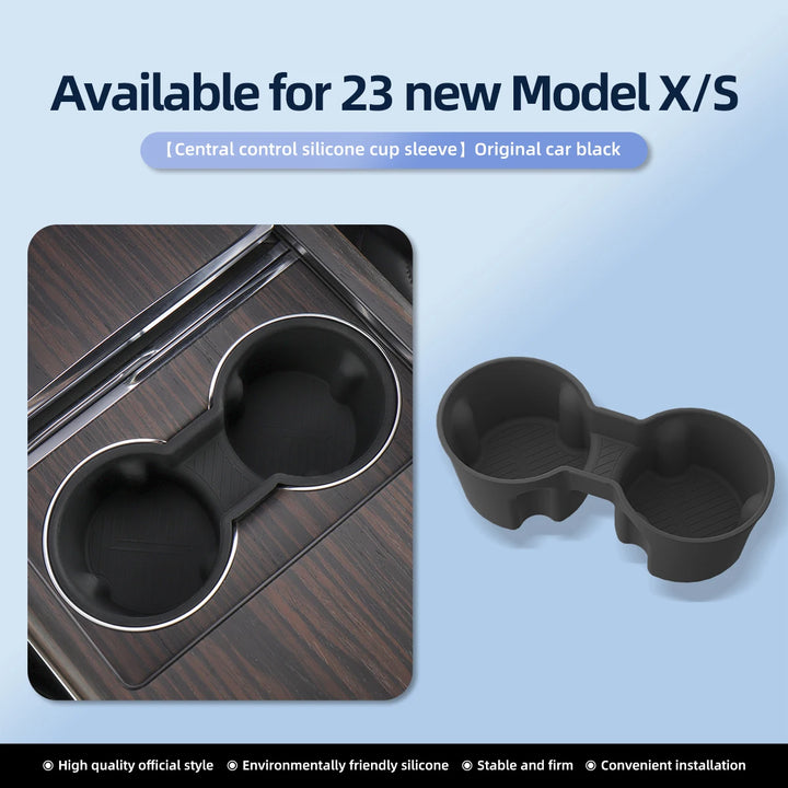 Water Cup Holder & Drinks Holder For Tesla Model X/S 2023-2024 is available at Ludicrous EV.