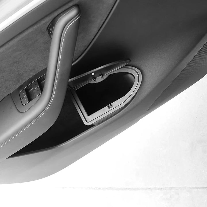 Under-Seat Trash Can for Tesla Model Y 2021-2024 is available at Ludicrous EV.
