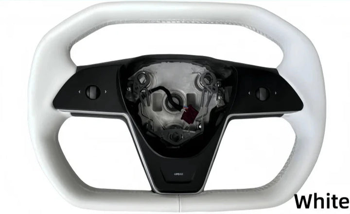 Cybertruck Style Yoke Steering Wheel for Tesla Model Y/Model 3 2019-2023 is available at Ludicrous EV.