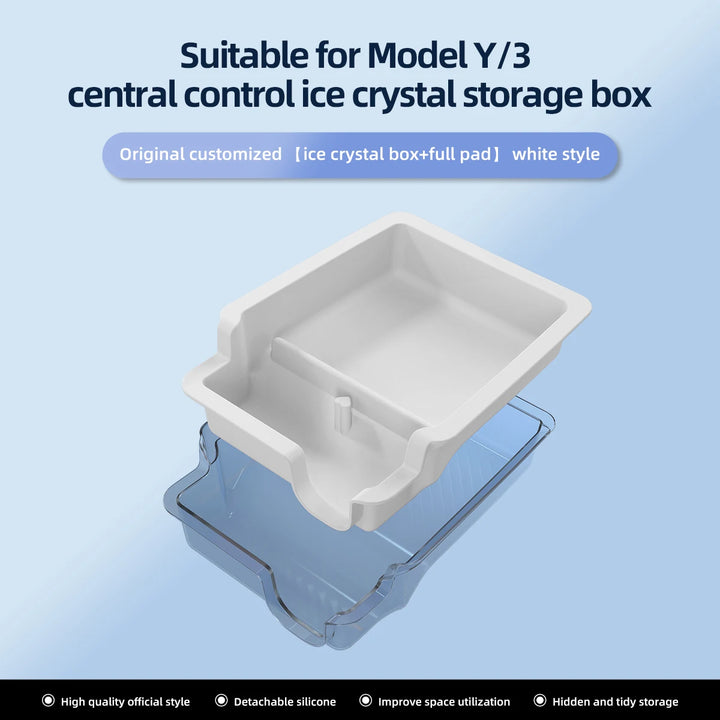 Central Control Armrest Storage Box for Tesla Model 3/Y 2023 is available at Ludicrous EV.