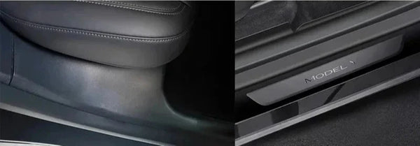 Rear Door Sill Protective Pads for Tesla Model Y 2021-2024 is available at Ludicrous EV.

