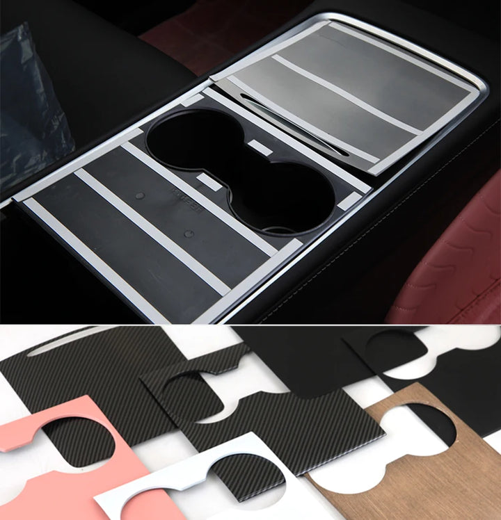 Matte White ABS Center Console Cover for Tesla Model/Model Y (2021-2023) is available at Ludicrous EV.
