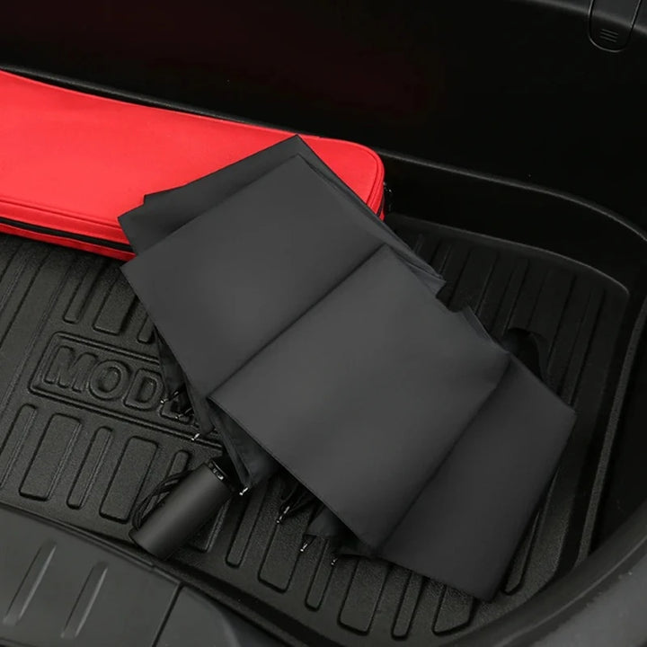 Automatic Folding Windproof Umbrella for Tesla Model 3/Model Y/Model S/Model X is available at Ludicrous EV.
