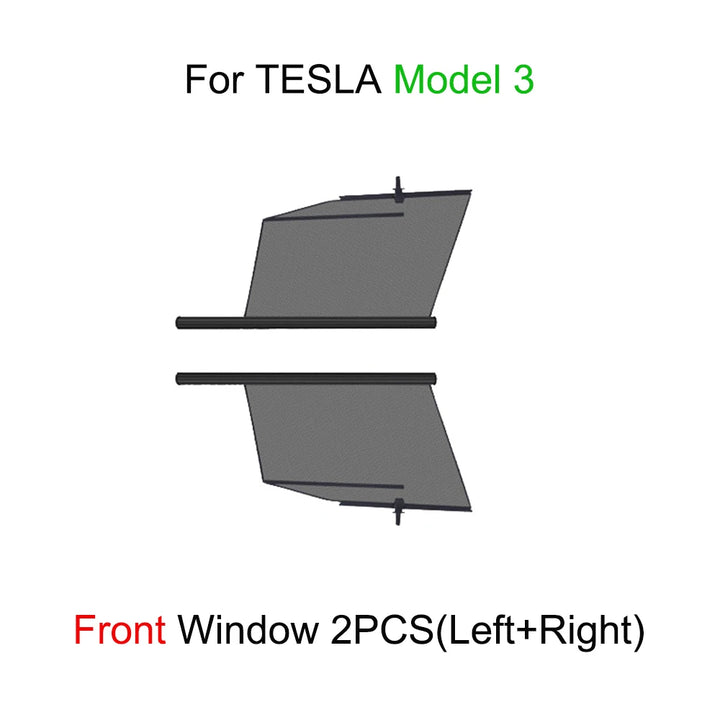 Retractable Side Window Sunshade Telescopic Shade for Tesla Model 3/Y is available at Ludicrous EV.
