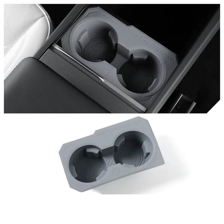 Front Row Cup Holder/Water Cup Limiter for Tesla Model 3+ is available at Ludicrous EV.