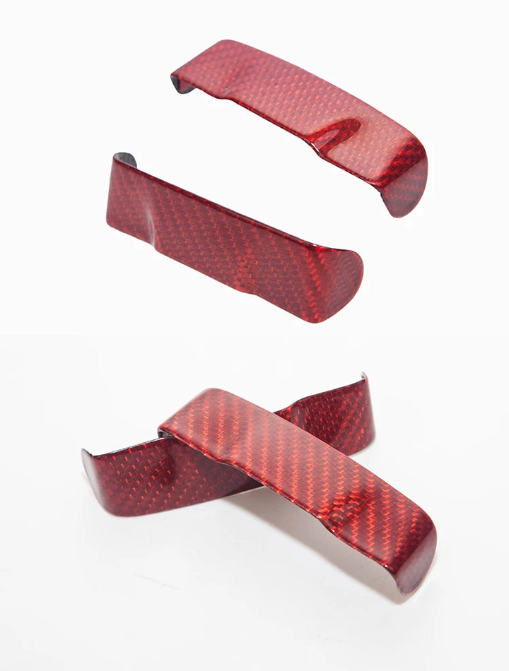 Real Carbon Fiber Seatbelt Buckle Covers for Tesla Model 3/Y is available at Ludicrous EV.
